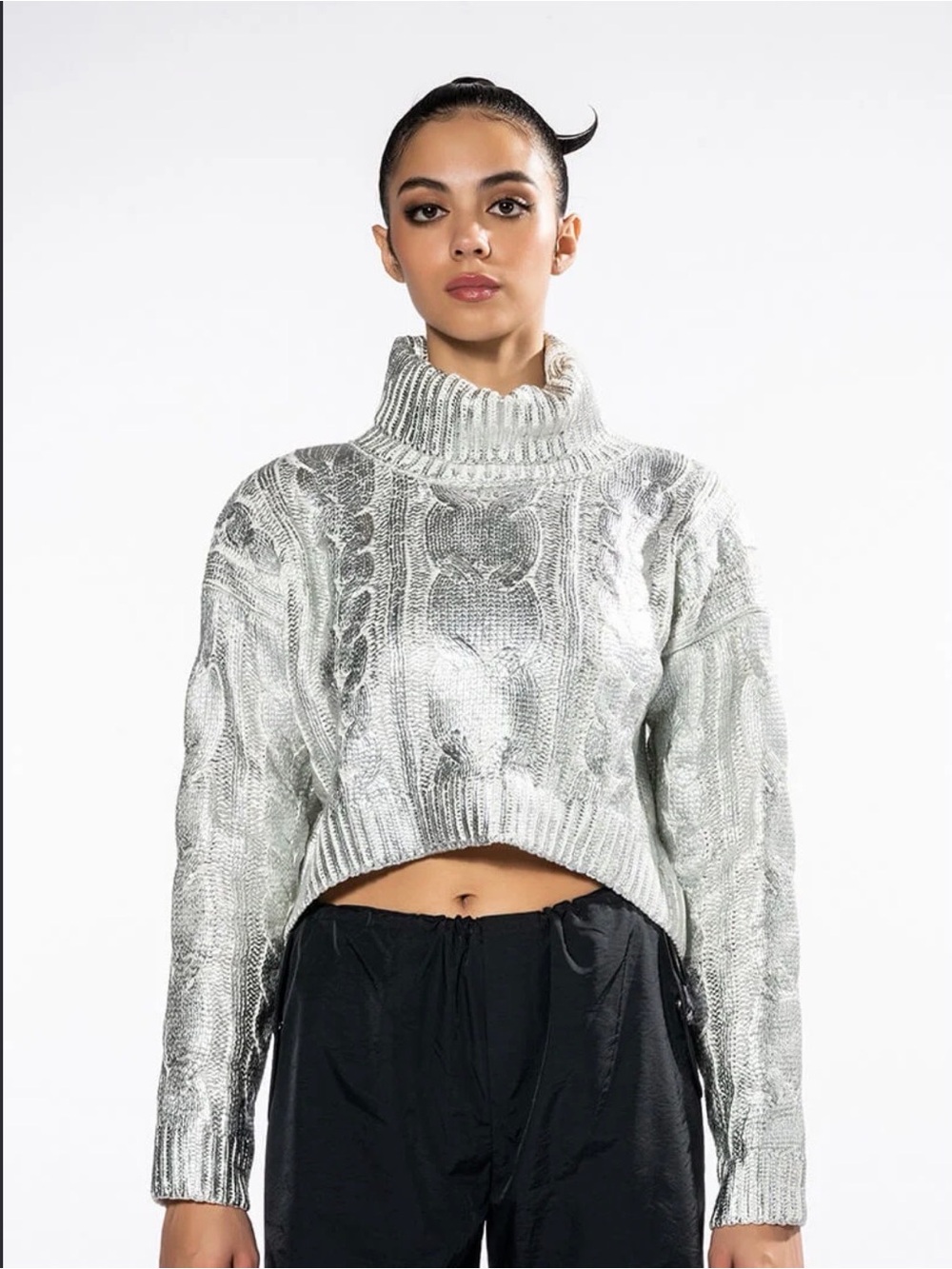 ESME SILVER METALLIC SWEATER